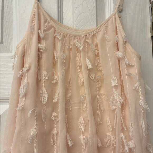 Women's Pink Dreams Ruffle Cocktail Dress. Size M. Adjustable Straps. Lined. - Picture 5 of 8